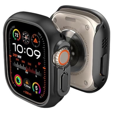 Spigen Thin Fit Case Compatible with Apple Watch Ultra 2 49mm and Apple Watch Ultra 49mm - Black (Screen Protector not included)