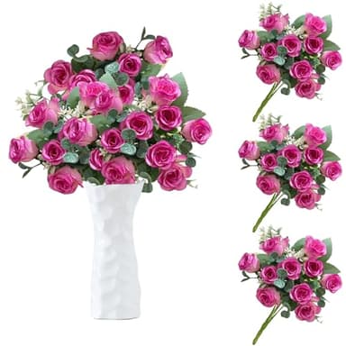 astylishome Artificial Flower Bouquet Gift Vintage Artificial Flowers Fake Peony Blossom Silk Flowers Bouquet for Bridal Wedding Home Party Festival Floral Arrangements Decoration 3604