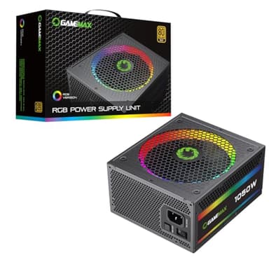 GameMax 1050W Pro Modular 80 Plus Gold Power Supply With 14cm ARGB Fan
