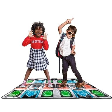 Dance Mat (2 Player) for TV, Plug and Play, 9 Retro Games, 110 Songs, 3 Difficulty Levels, Fun for Kids and Adults, for Girls, Boys & Adults - ThumbsUp!