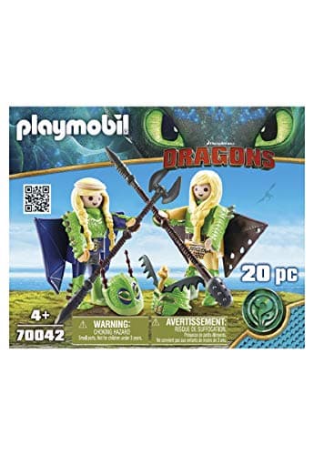 PlayMOBIL 70042 DreamWorks Dragons Ruffnut and Tuffnut with Flight Suit, Fun Imaginative Role-Play, PlaySets Suitable for Children Ages 4+