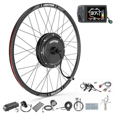 Varstrom 48V 1500W Electric Bike Conversion Kit, 27.5 Inch Rear Wheel Hub Motor Ebike Conversion Kit with Controller & EKD01 Display, For Cassette Disc Brake MTB CTB