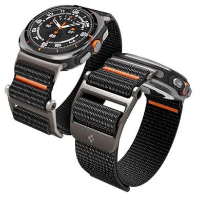 Spigen Dura Pro Flex Strap Compatible with Samsung Galaxy Watch Ultra 47mm (2025/2024) - Black