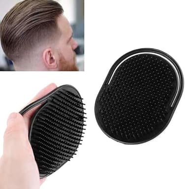 ONE BEST DEAL Hand Pocket Men Hair Soft Comb | Anti Hair Loss Mini Finger Brush | Black Accessories for Home, Travel & Office
