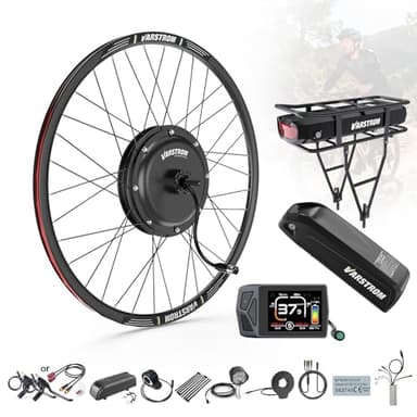 Varstrom 48V 1000W 1500W Electric Bike Conversion Kit, 26 27.5 28 29 Inch 700C Front & Rear Hub Motor Kit with Optional Display & Ebike Battery, Ebike Conversion Kit For Cassette Disc Brake MTB CTB