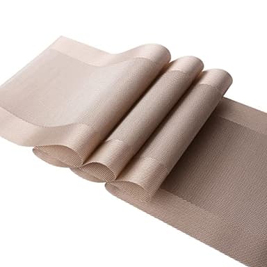 Vagasi Brown Table Runner 30x274cm Heat Resistant for Dining Room Table Runners, Waterproof & Washable for Kitchen Party Home Decor