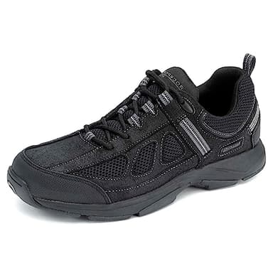Rockport Men's Rock Cove Walking Sneaker, Black Suede, 9.5