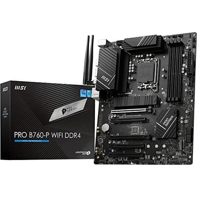 MSI PRO B760-P WIFI DDR4 Motherboard, ATX - Supports Intel 14th, 13th & 12th Gen Core Processors, LGA 1700 - DDR4 Memory Boost 5333+MHz/OC, PCIe 4.0 x16 Slots, M.2 Gen4 Slots, 2.5G LAN, Wi-Fi 6E