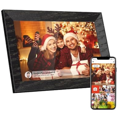 BYYBUO 10.1 Inch WiFi Digital Photo Frame, 32GB Memory, Electronic Digital Picture Frames with 1280x800 IPS Touch Screen, Auto-Rotate
