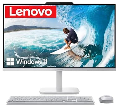 Lenovo 24" FHD All-in-One Desktop Computer, Intel 4-Core Processor (Beats i3-1110G4), 16GB RAM, 512GB PCIe SSD, HDMI, WiFi 6, RJ45, Bluetooth, Business AIO, Vent-Hear, Keyboard & Mouse, Windows 11 Pro