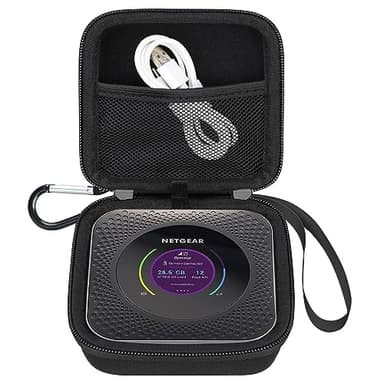 Elonbo Carrying Case for NETGEAR Nighthawk M1 MR1100 / M5 MR5200 / M6 / M6 Pro MR6500 5G Wireless WiFi Mobile Hotspot Router, Extra Interior Mesh Pocket Fits Cable, Black. (CASE ONLY)