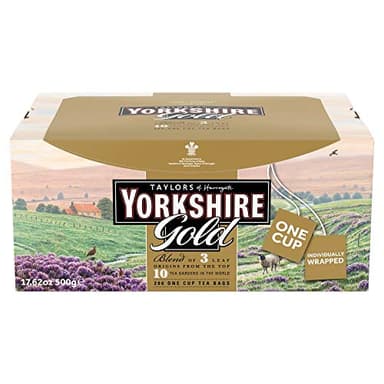 Yorkshire Tea Gold, 200 Tea Bags with Tags (total 200 teabags)