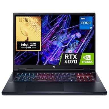 acer Predator Helios Neo 18 PHN18-71 Gaming Laptop - Intel Core i7-14700HX, 16GB, 1TB SSD, NVIDIA GeForce RTX 4070 8G, 18" WQXGA IPS 165Hz DCI-P3 100%, Windows 11, Black