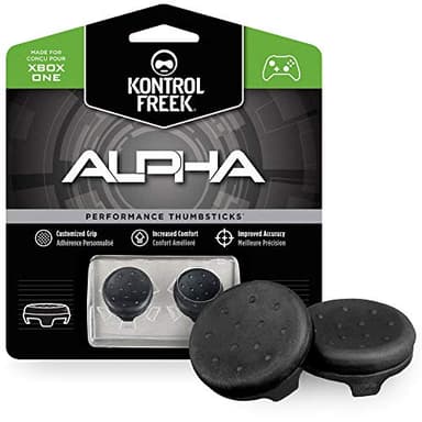 KontrolFreek Alpha for Xbox One and Xbox Series X Controller | Performance Thumbsticks | 2 Low-Rise Concave | Black