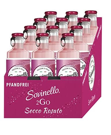 Sovinello 2Go - Secco Rosato, sparkling cocktail made with Italian white wine (12 x 0.275 L)