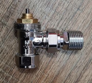 Thermostatic Radiator Valve Angled TRV Body ONLY no Head - S1 TC-TRVBODY