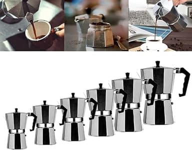 WY8 TOP MOKA Italian Coffee Pot Maker Filter Stove Top Mocha Espresso Coffee Pot all size (300ML 6CUP)