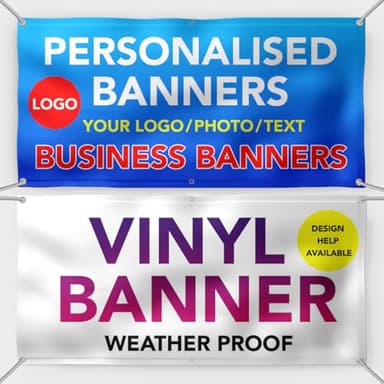Personalised Happy Birthday Banners Heavy Duty Large Vinyl Banner For Hen, Retirement, Business Indoor Outdoor Use Decoration 18th, 30th, 40th, 60th,70th, Welcome Home Congratulations Parties