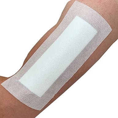 JFA Medical Pack of 25 Adhesive Wound Dressings - Suitable for cuts, Scratches, abrasions and grazes (100mmx200mm)