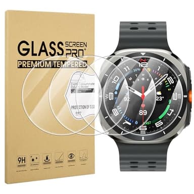 Diruite 4-Pack Screen Protector for Samsung Galaxy Watch Ultra 47mm Tempered Glass HD Anti-Scratch Screen Cover,Ultra 47mm