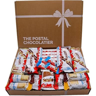 Bueno Hamper Box with White Chocolate and Kinder Card, Perfect Large Variety Premium Selection Box for Last Minute Gifts and Birthdays for Both Him and Her