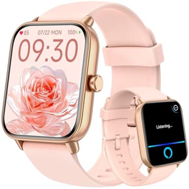 Smart Watches for Women - Answer/Make Calls, Alexa Built-in, 1.8" HD Ladies Smartwatch with Heart Rate/SpO2/Sleep Monitor, IP68 Waterproof, Fitness Watch for iPhone/Samsung/Android, 100+ Sports