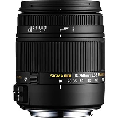 Sigma 18-250mm f/3.5-6.3 DC Macro OS HSM Lens for Canon Black