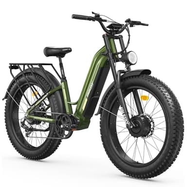 FREESKY Ranger Pro 200 Nm Dual Motor Electric Bike for Adults All-Terrain Ebike - 48V 25Ah Removable Battery, 26" Fat Tire Mountain E Bike with Hydraulic Brake,105Miles Long Range Electric Bicycle