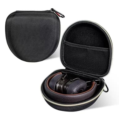 On Ear Bluetooth Headphones Case Storage Carrying Bag Compatible with Marshall Major V/IV/III/II/ 5/4/ 3/2 (Black + Gold)
