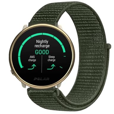GIOPUEY Nylon Strap Compatible with Polar Ignite 2, 20mm Flexible Braided Sport Loop Strap Replacement, Breathable Nylon, Men Women - Green
