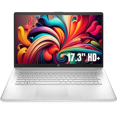 HP 17.3" HD Plus Laptop, for Business and Students, Intel Quad Core, 12GB RAM, 512GB NVMe SSD, Fullsize Keyboard, HDMI, Rapid Charge, Type-C, Windows 11 with Bundled Accessories