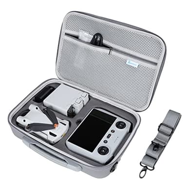 SKYREAT Mini 3/Mini 3 Pro RC Case,Portable PU Leather Storage Shoulder Bag Carrying Case for DJI MINI 3/Mini 3 Pro Drone with DJI RC Controller and Other Accessories