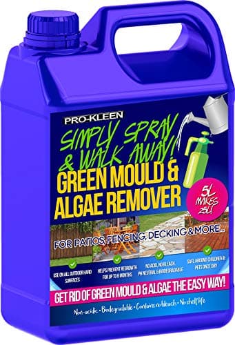 Pro-Kleen MY16 Patio Cleaner Simply Spray and Walk Away Green Mould and Algae Killer for Patios, Fencing and Decking 5 Litre Concentrate (Makes 25 litres)