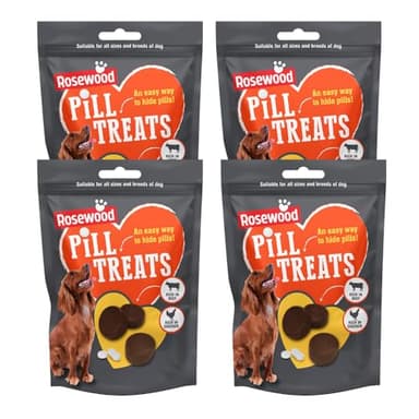 Rosewood Pill Treats for Dogs 80g Easy Way to Hide Tablets and Pills (4 Packs)