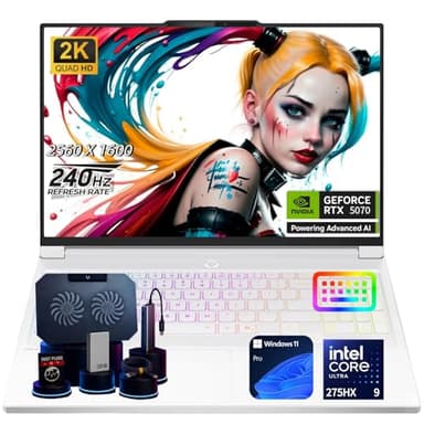 Lenovo Legion Pro 7i Gaming Laptop 2025 - Intel Core Ultra 9 275HX, 16" 2.5K WQXGA OLED 240Hz Display, GeForce RTX 5070, 32 GB DDR5, 2 TB SSD, Wi-Fi 7, RGB Keyboard, Windows 11 Pro, w/Accessories