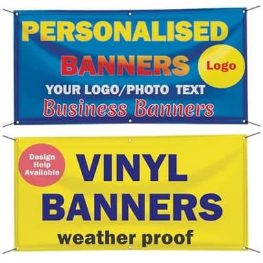 Custom Personalised Birthday Banners - Heavy Duty Vinyl for Indoor,Outdoor Use Large Banner Happy Birthday Boy Anniversary Banners 16th, 18th, 21st, 30th, 40th, 50th, 60th,70th, 80th Parties