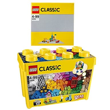 E.G.L Lego Classic 0698 10701 Set of 2 Large Building Blocks Box + Base Plate
