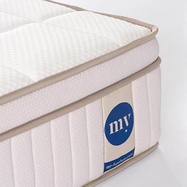 MY Furniture Luxury Super King Mattress 6FT–10"/25cm, Medium-Firm Orthopaedic Euro-Top Hybrid,5-Zone Pocket Spring & Gel Memory Foam, Tencel Cover–100-Night Trial, 5-Year Warranty + Free Protector