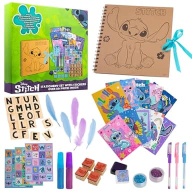 Disney Stitch Scrapbook Kit Kids Teenagers Craft Set Art Supplies Scrapbook Accessories Stickers Gel Pens Stitch Gifts
