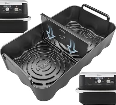 AirFlow Max™ Ninja FlexDrawer 10.4L AF500UK 3-in-1 Silicone Liner with Divider | Glove-Like Fit | 3.5mm Thick with 15mm Ridges for Airflow | Ninja AF500UK Accessories 1PC | by iStock Kitchen