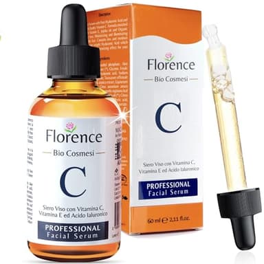 Big 2.11oz. Organic Vitamin C Serum for Face with Hyaluronic Acid & Niacinamide. Anti-Dark Spots, Wrinkle, Aging Brightening Facial and Eye Contour Vitamin C Serum. Brightening Women and Men Skin Care