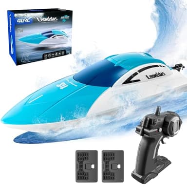 4DRC S4 RC Boat 2.4GHz High Speed RC Racing Boat with 2 Rechargeable Batteries for Adults and Kids