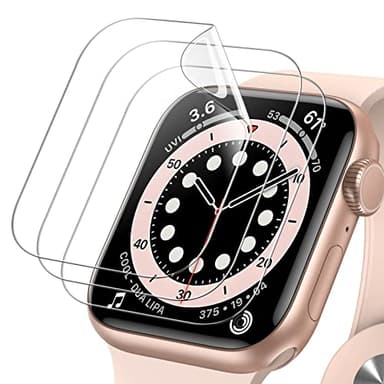 JETech Screen Protector for Apple Watch SE (2022/2020) /Series 6 5 4 40mm, TPU HD Clear Full Coverage Film, 3-Pack