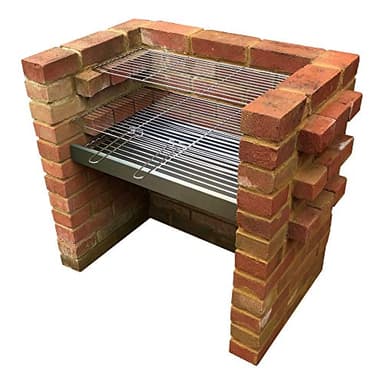 DIY Brick BBQ Kit with Heavy Duty Charcoal Grate & Chromed Grills - 67cm x 40cm