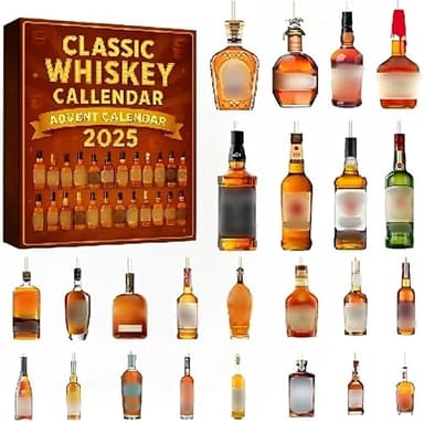 2025 Alcohol Advent Calendar, 24 Days Christmas Countdown with 24 Wine Bottle Beer Spirits Calendar Holiday Ornaments, Beer Advent Calendar for Man Dad Women Wine lovers #3