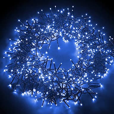 NETTA Christmas Tree Lights Cluster Lights 2000 LED - 8 Hours On Timer, 8 Light Modes, Plug in, Waterproof Indoor & Outdoor Use – 2000 LED / 24m Lit Length, Cool White
