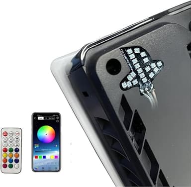 12 Colors PS5 Slim RGB Logo LED for Playstation 5 Slim Console, Illuminated Logo LED for PS5 Slim Disc & Digital Console