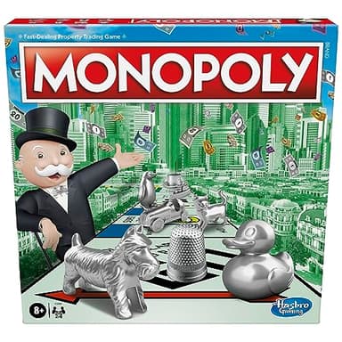 Hasbro Gaming Monopoly, Strategy Board Game for 8+ Year Old Kids, 2-6 Players, Family Games for Children and Adults