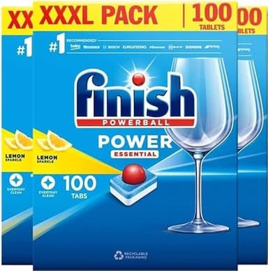 Finish Power Essential Dishwasher Tablets Lemon 300 Tabs