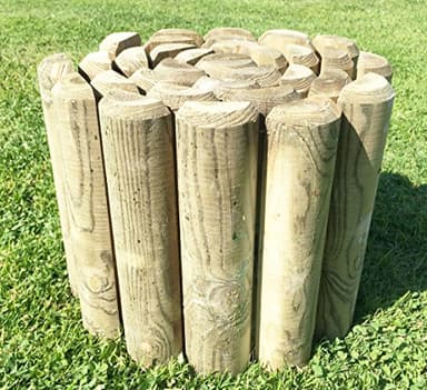 RUDDINGS WOOD 200mm x 2.4m Log Roll Border Edging